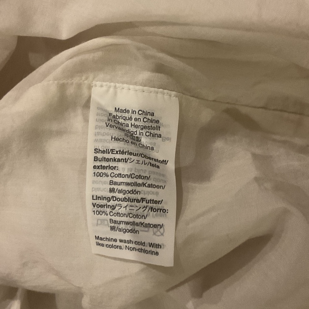 J. Crew White Linen Mini Dress missing belt button front cotton summer - Picture 7 of 8
